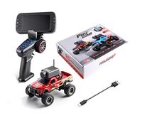SHOYDID Camion télécommandé avec caméra FPV, WL échelle 1/64 contrôlée par APP, modèle de dérive télécommandé, mini camion RC FPV avec module WiFi et écran d'affichage