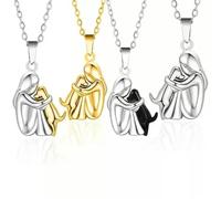 Shoyunt Collier en argent sterling 925, orné d'un pendentif représentant un chien qui câline et une aile d'ange, pour les amoureux des chiens. (Four-piece set)