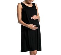 SHPEHU Pyjama de maternité - Vêtement de maternité - Couleur unie - Robe d'allaitement confortable, Noir , XXL