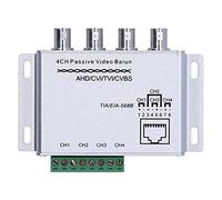 SHPKLO Émetteur-récepteur vidéo passif 4 canaux, convertisseur HD AHD CVI TVI CVBS vers UTP, équilibrage de signal en paire torsadée 1080P BNC RJ45 pour systèmes de caméras de sécurité