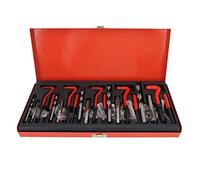 SHPKLO Kit de réparation de filetages métriques, kit d’outils pour inserts de réparation de filetages en acier à haute vitesse pour trous filetés femelles M5, M6, M8, M10 et M12, avec