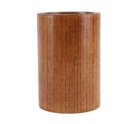 SHPKLO Porte-ustensiles rond en bois de jujubier acidulé, conteneur en bois pour ustensiles de cuisine, seau de rangement multifonctionnel et écologique pour la vaisselle, au design
