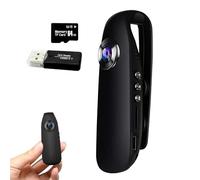 SHPTDJTIC Mini caméras corporelles avec enregistrement audio et vidéo HD 1080p avec détection de mouvement, vision nocturne, carte TF 64 Go, autonomie de la batterie, caméra espion, caméra pour