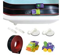 shpuuyy Circuit De Course De | Jeu de Ventouses Flexible et Amusant - Jouets de Bain Véhicules | pour Fêtes Anniversaire Maison Salon Halloween Pâques Piscine Intérieur Extérieur Salle de