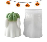 shpuuyy Moules à Bougies Halloween | Moule Fantôme Pour Plâtre - Démoulage Facile Pour Formes De Citrouille Et Fantôme Halloween Utilisables Avec Cire De Chandelle Plâtre Résine Époxy Et Idéal