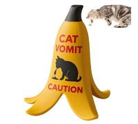 shpuuyy Panneau de Prudence Vomissures Chat - Décoratif Hilarant Pour Bureau | Décoration Avertissement Vomissures en Forme Peau Banane pour Chambre Salle de Séjour Bureau Étagère Maison
