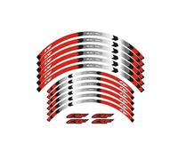 SHQXD Autocollant Autocollant Réfléchissant pour Jante De Moto, Décoration pour Moyeu De Roue De Moto pour H&Onda CRF 450L, 450RX, 450X, 450R, 21" Et 18".(Rosso)