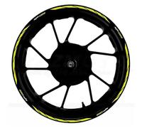 SHQXD Autocollant Autocollants Réfléchissants pour Jantes De Moto 17 Pouces, pour Moyeux De Roue pour Y-AMAHA XJR1300 XJR 1300, Accessoires(Yellow)