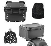 SHQXD Étui latéral Sacoches Arrière De Moto en Aluminium, Coffre Supérieur, Accessoires Rangement pour Y-AMAHA Tracer 900GT XT1200 pour VOGE 900DS 900DSX 500DSX(Black 55L)