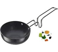 Shradha Trading anti-adhésif anodisé dur Poêle à frire Tadka, grande Tadka Poêle pour Saag, DAL, Kadhi, Dhokla