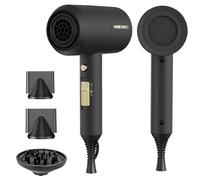 SHRATE Sèche-cheveux ionique avec diffuseur | Séchoir professionnel pour cheveux bouclés, crépus et tous types de cheveux | Faible bruit et doux pour les cheveux sensibles | Design compact et portable