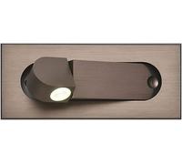 SHREALMS Lampe de lecture encastrée 3W LED Tête de lit Spot?Applique murale moderne?Projecteurs muraux de chevet d'hôtel avec interrupteur poussoir 350 ° Rotatif?Luminaire d'accentuation 4000 K (C)