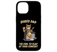 Shred Dad Tool Cool Rock & Roll Chat Dad Jouant de la Guitare Drôle Coque pour iPhone 14
