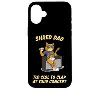 Shred Dad Tool Cool Rock & Roll Chat Dad Jouant de la Guitare Drôle Coque pour iPhone 16 Plus