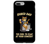 Shred Dad Tool Cool Rock & Roll Chat Dad Jouant de la Guitare Drôle Coque pour iPhone 7 Plus/8 Plus