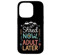 Shred Now Doodle Mountain Planche à Neige pour Adulte Coque pour iPhone 14 Pro