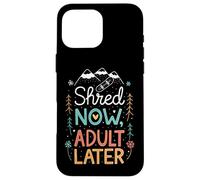 Shred Now Doodle Mountain Planche à Neige pour Adulte Coque pour iPhone 16 Pro Max
