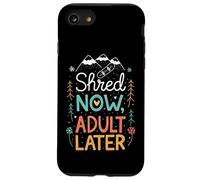 Shred Now Doodle Mountain Planche à Neige pour Adulte Coque pour iPhone SE (2020) / 7/8