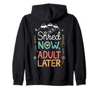Shred Now Doodle Mountain Planche à Neige pour Adulte Sweat à Capuche