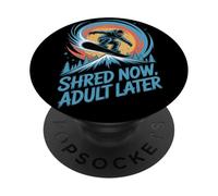 Shred Now Planche à Neige pour Adulte Motif Sports d'hiver PopSockets PopGrip Adhésif