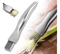 Shred Silk The Knife, Couteau à Oignon Vert Haché en Acier Inoxydable, Gadget Multifonctionnel pour Trancher les Aliments Ménagers (1pcs) - 2024 Nouveau