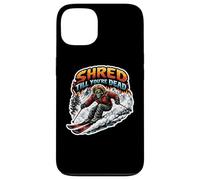 Shred Till You're Dead Teen Skier Citation Amusante pour Amateur de Ski Coque pour iPhone 13