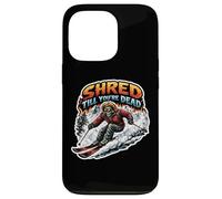 Shred Till You're Dead Teen Skier Citation Amusante pour Amateur de Ski Coque pour iPhone 13 Pro
