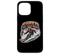 Shred Till You're Dead Teen Skier Citation Amusante pour Amateur de Ski Coque pour iPhone 13 Pro Max