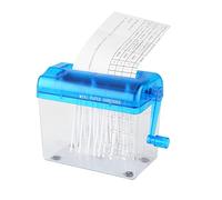 Shredder Manuel, A6 Portable Hands Cranked Docuted Lettre Receip Paper Cut Strip Out Tool pour Office Home School, 16.7x10x14.6cm / 6.57x3.94x5.75in (Bleu)