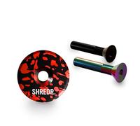 Shredr. - Capuchon Disco Ahead | Aluminium léger | Avec vis en aluminium 6061 noire et Oil-Slick | 16 couleurs anodisées (édition spéciale rouge)