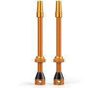 Shredr. Kit de valves Tubeless | Valves Presta pour pneus sans chambre à air | Aluminium super léger, anodisé multicolore, valve française | Pour jantes de vélo de route/Gravel Aero (orange, 80 mm)