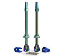 Shredr. Kit de valves Tubeless | Valves Presta pour pneus sans chambre à air | Aluminium super léger, anodisé multicolore, valve française | avec adaptateur de valve, valve de rechange et outil