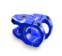 Shredr. - Potence VTT Edge Control 31,8 mm | 0° | 35 mm - Potence courte cool pour VTT modernes | 9 couleurs | avec capuchon Ahead de la même couleur (bleu)