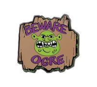 Shrek Badge à épingle « Beware ogre » édition limitée - Broche en émail de collection sous licence officielle, numérotée individuellement, fermoir en caoutchouc
