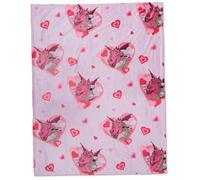 Shrek Donkey & Dragon Bedding Couverture en Peluche Super Douce et Confortable, 116,8 x 152,4 cm, Saint-Valentin (Produit sous Licence Officielle) par Franco Collectibles