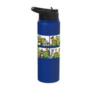 Shrek Emoji Character Panel All Over Print Stainless Steel Insulated Water Bottle