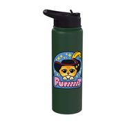 Shrek Emoji Style Puss In Boots Purr Stainless Steel Insulated Water Bottle