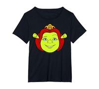 Shrek Fiona Big Face T-Shirt, Femme Grandes Tailles, Noir, 4X