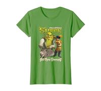 Shrek Get Ogre Yourself Donkey Shrek Puss in Boots 90's Logo T-Shirt, Femme, Herbe, M