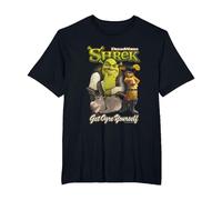 Shrek Get Ogre Yourself Donkey Shrek Puss in Boots 90's Logo T-Shirt, Homme Grandes Tailles, Noir, 2X Tall