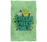 Shrek Green Vibes Only Plaid Ultra Doux au Toucher Soyeux - 91 x 147 cm