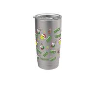 Shrek HO HO HO All Over Print Christmas Pattern Gobelet isotherme en acier inoxydable double paroi