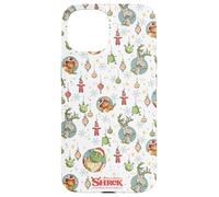 Shrek Holiday Pattern Characters Ornaments AOP Coque pour iPhone 15