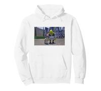 Shrek Iconic Donkey & Shrek Photo Scene Big Chest Poster Sweat à Capuche, Unisexe pour Adultes, Blanc, XL