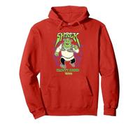 Shrek Mighty Green Shrek Graphic Sweat à Capuche, Unisexe pour Adultes, Rouge, S