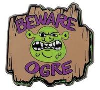 Shrek Badge à épingle « Beware ogre » édition limitée - Broche en émail de collection sous licence officielle, numérotée individuellement, fermoir en caoutchouc