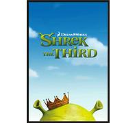 Shrek - Poster - 3 - le troisième - Teaser + cadre interchangeable, Shinsuke® Maxi plastique noir, vitre acrylique