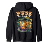 Shrek Puss in Boots 90s Collage Retro Sweat à Capuche