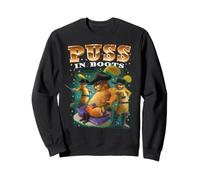 Shrek Puss in Boots 90s Collage Retro Sweatshirt