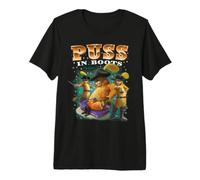 Shrek Puss in Boots 90s Collage Retro T-Shirt Haut de Gamme